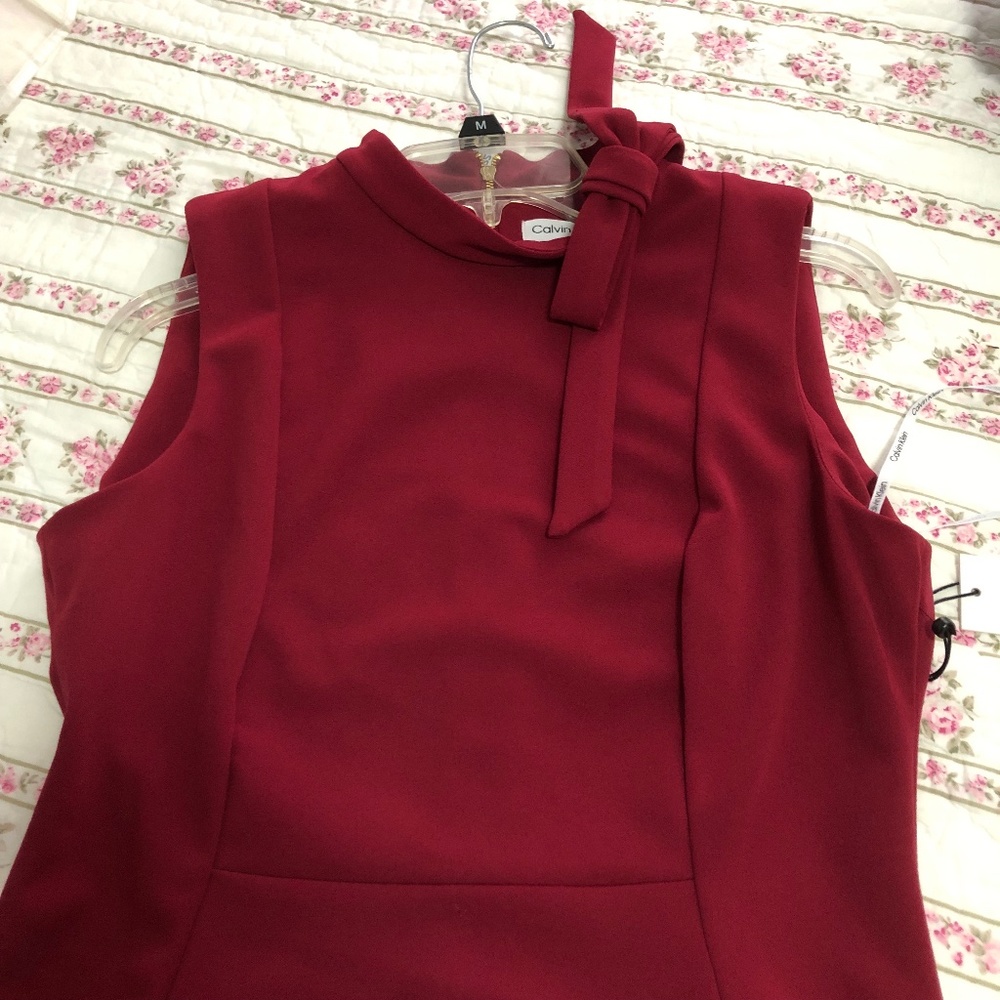 Calvin Klein NWT size 12 cranberry color dress